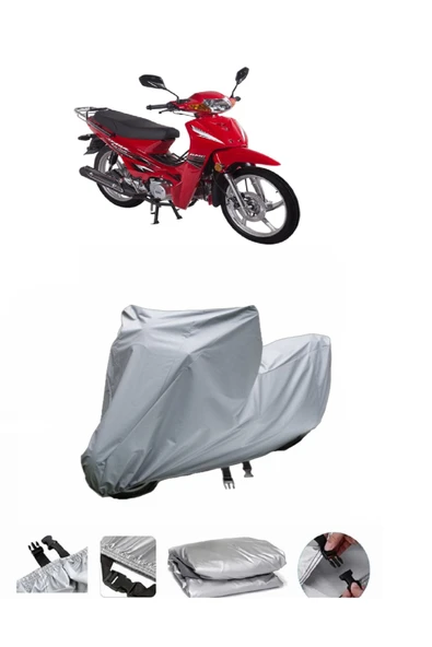 Ramzey 100 Cup  Gri Motosiklet Brandası ARKA ÇANTA UYUMLU DEĞİLDİR ürün görseli 1