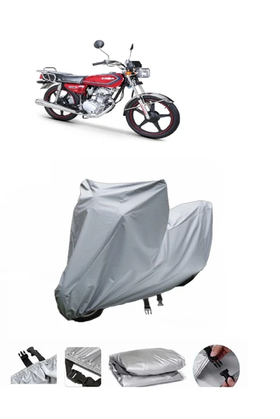 Kuba KM125-6  Gri Motosiklet Brandası ARKA ÇANTA UYUMLU DEĞİLDİR ürün görseli 1