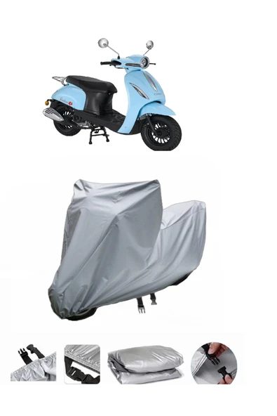Kanuni Trodon XS 50  Gri Motosiklet Brandası ARKA ÇANTA UYUMLU DEĞİLDİR ürün görseli 1