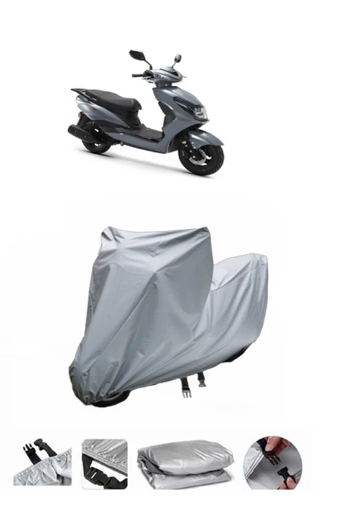 Kuba VN50 Pro  Gri Motosiklet Brandası ARKA ÇANTA UYUMLU DEĞİLDİR ürün görseli 1
