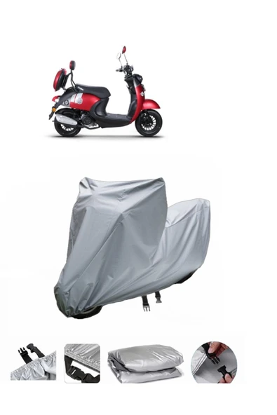 Kuba Trendy 50  Gri Motosiklet Brandası ARKA ÇANTA UYUMLU DEĞİLDİR ürün görseli 1