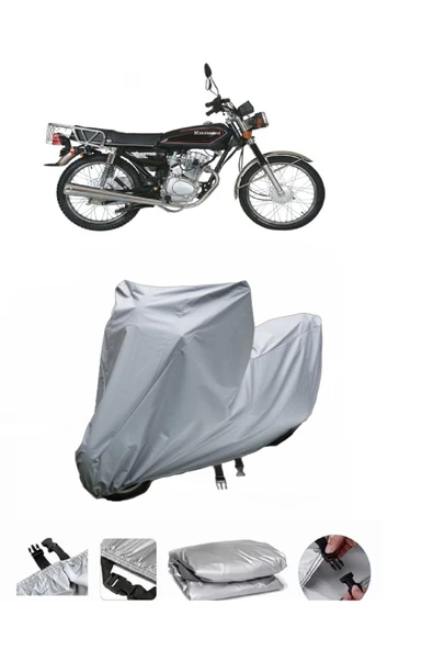 Kanuni BD100  Gri Motosiklet Brandası ARKA ÇANTA UYUMLU DEĞİLDİR ürün görseli 1