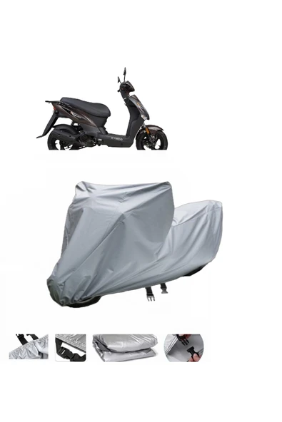 Kymco Agility 50  Gri Motosiklet Brandası ARKA ÇANTA UYUMLU DEĞİLDİR ürün görseli 1