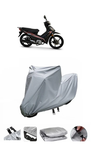 Kuba Reiz 50  Gri Motosiklet Brandası ARKA ÇANTA UYUMLU DEĞİLDİR ürün görseli 1