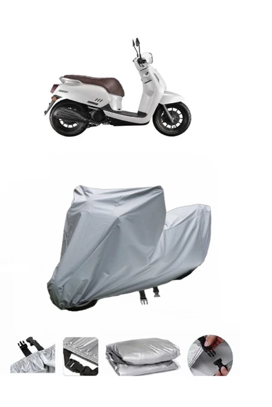 QJ VPS125  Gri Motosiklet Brandası ARKA ÇANTA UYUMLU DEĞİLDİR ürün görseli 1