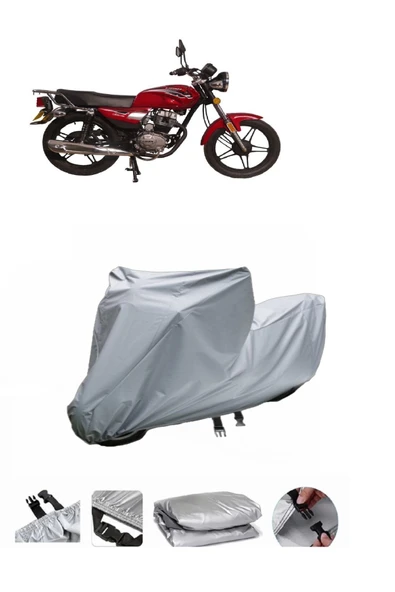 Lifan Lion 100  Gri Motosiklet Brandası ARKA ÇANTA UYUMLU DEĞİLDİR ürün görseli 1