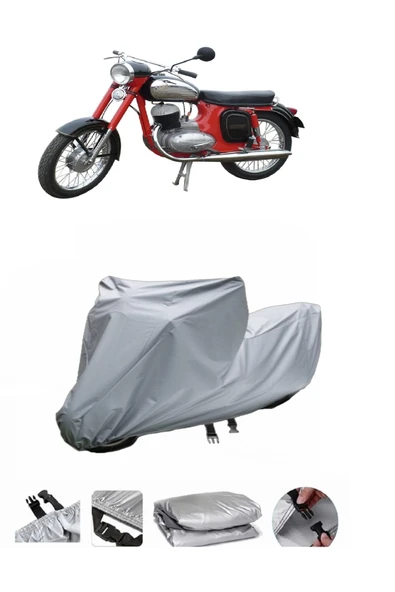 Jawa 250 Sport  Gri Motosiklet Brandası ARKA ÇANTA UYUMLU DEĞİLDİR ürün görseli 1