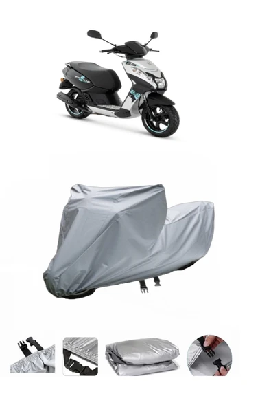 Peugeot Kisbee 50  Gri Motosiklet Brandası ARKA ÇANTA UYUMLU DEĞİLDİR ürün görseli 1