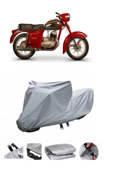Jawa 250 Ceylan  Gri Motosiklet Brandası ARKA ÇANTA UYUMLU DEĞİLDİR ürün görseli 1