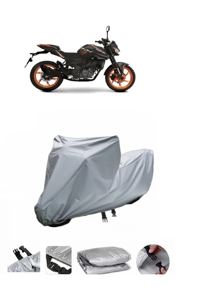 QJ TRX12  Gri Motosiklet Brandası ARKA ÇANTA UYUMLU DEĞİLDİR ürün görseli 1