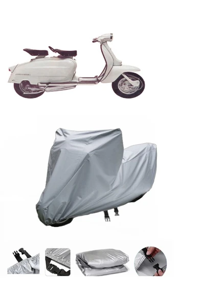 Lambretta Innocenti  Gri Motosiklet Brandası ARKA ÇANTA UYUMLU DEĞİLDİR ürün görseli 1