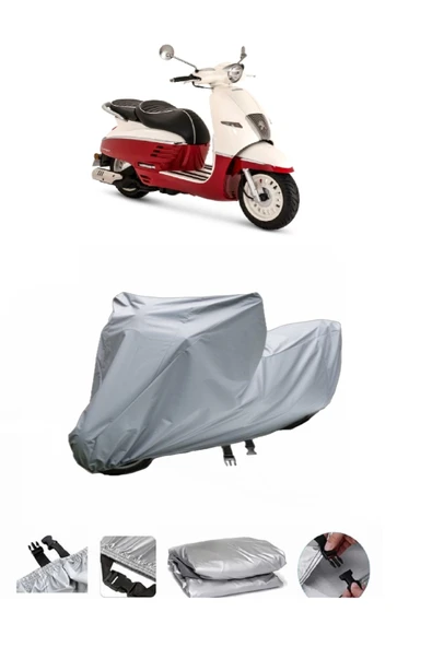 Peugeot Django 125  Gri Motosiklet Brandası ARKA ÇANTA UYUMLU DEĞİLDİR ürün görseli 1