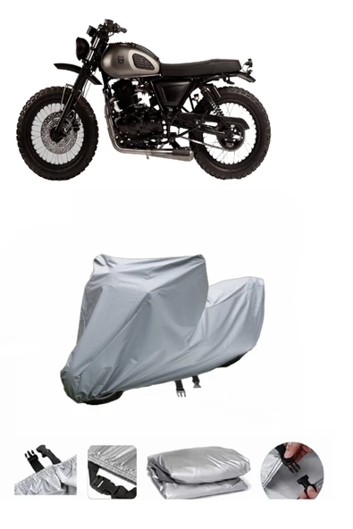 Mutt Sabbath 125  Gri Motosiklet Brandası ARKA ÇANTA UYUMLU DEĞİLDİR ürün görseli 1