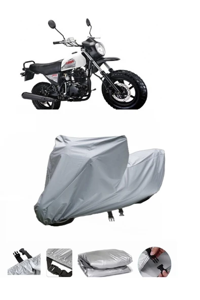 Lifan Pony 100  Gri Motosiklet Brandası ARKA ÇANTA UYUMLU DEĞİLDİR ürün görseli 1