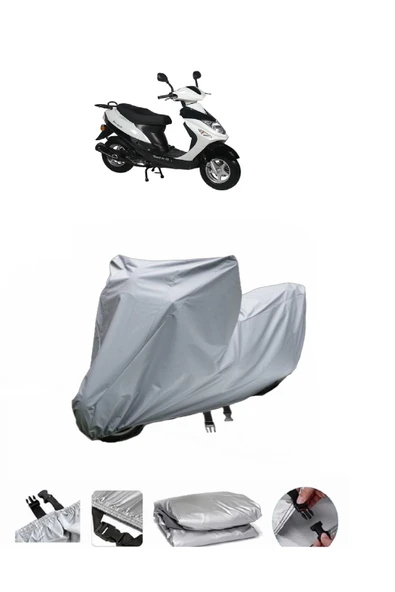 RMG Moto Gusto Crystal  Gri Motosiklet Brandası ARKA ÇANTA UYUMLU DEĞİLDİR ürün görseli 1