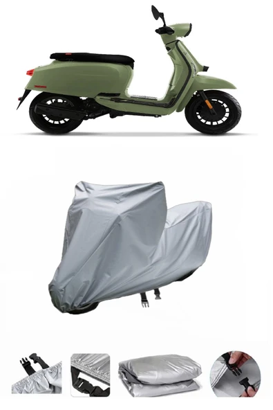 Lambretta V50 Special  Gri Motosiklet Brandası ARKA ÇANTA UYUMLU DEĞİLDİR ürün görseli 1