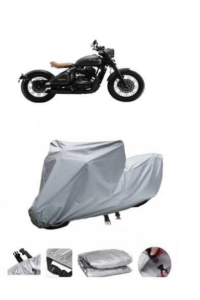 Jawa Perak  Gri Motosiklet Brandası ARKA ÇANTA UYUMLU DEĞİLDİR ürün görseli 1