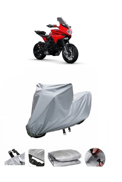 MV Agusta Turismo Veloce 800 Rosso  Gri Motosiklet Brandası ARKA ÇANTA UYUMLU DEĞİLDİR ürün görseli 1