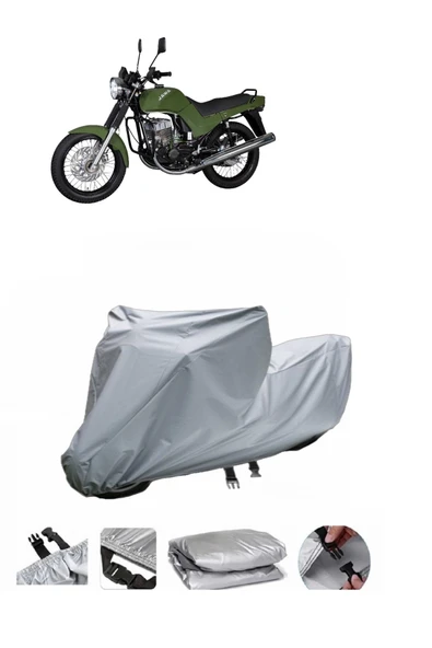 Jawa 350 2T  Gri Motosiklet Brandası ARKA ÇANTA UYUMLU DEĞİLDİR ürün görseli 1