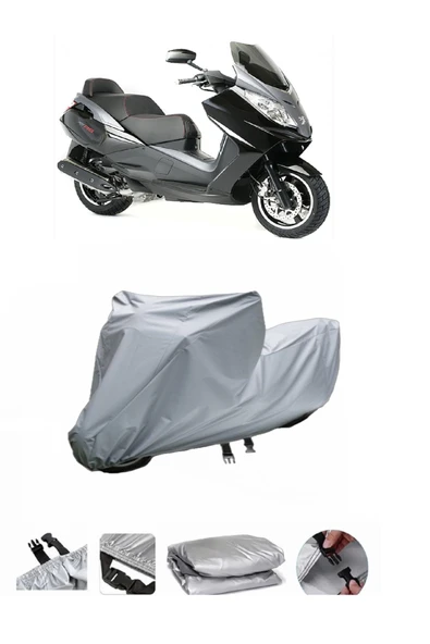 Peugeot Satelis 500  Gri Motosiklet Brandası ARKA ÇANTA UYUMLU DEĞİLDİR ürün görseli 1
