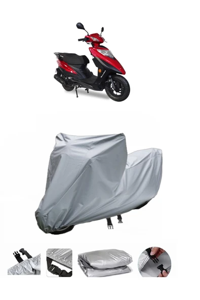 Motolux Rossi 50  Gri Motosiklet Brandası ARKA ÇANTA UYUMLU DEĞİLDİR ürün görseli 1