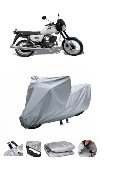 MZ ETZ 301  Gri Motosiklet Brandası ARKA ÇANTA UYUMLU DEĞİLDİR ürün görseli 1