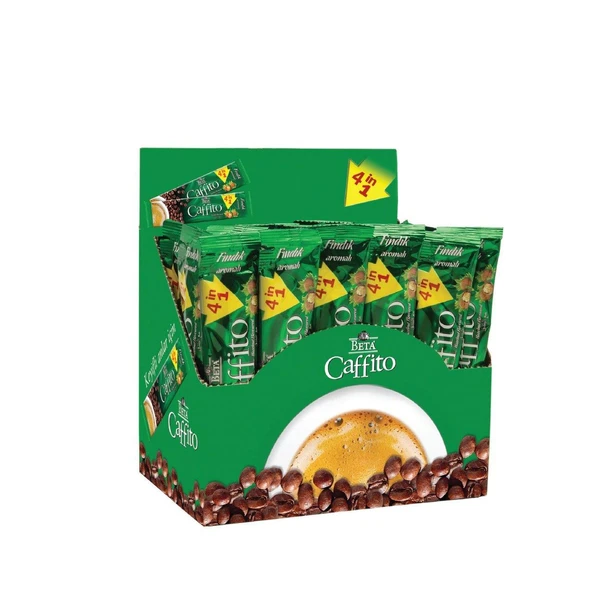 Caffito  4 in 1 Fındıklı Hazır Kahve Display Kutuda 40 Adet x 13 GR ürün görseli 1