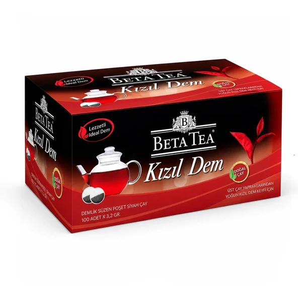 Beta Kızıl Dem Türk Çayı Demlik Poşet 100 x 3,2 GR ürün görseli 1