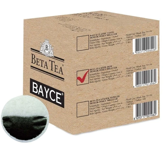 Beta Kızıl Dem Türk Çayı Demlik Poşet 500 x 3,2 GR ürün görseli 1