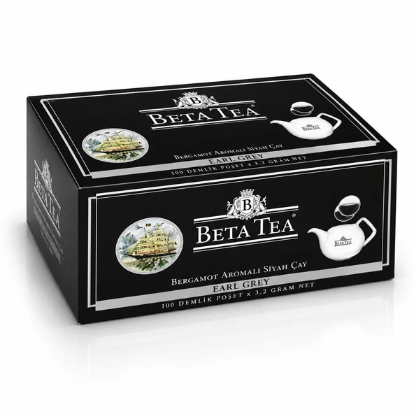 Beta Earl Grey Demlik Poşet 100 Adet (Bergamot - Tomurcuk Çayı) ürün görseli 1