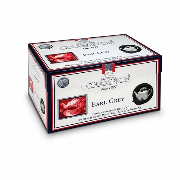 Champion Earl Grey Demlik Poşet 100 Adet (Bergamot - Tomurcuk Çayı) ürün görseli 1