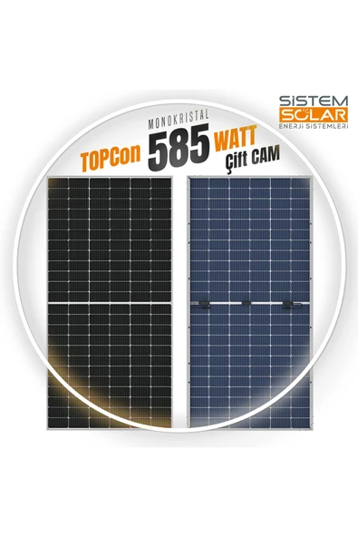 37 Adet TOPCon 585w Watt Güneş Paneli Monokristal Paletli ürün görseli 1