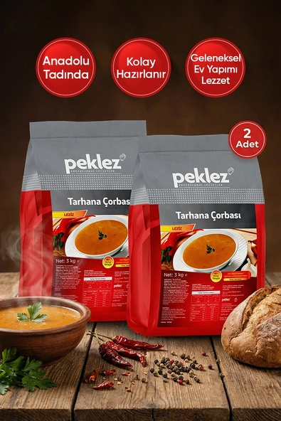 Tarhana Çorbası Leziz 3 kg x 2 Adet - Toplu Kullanım için Hazır Tarhana Seti ürün görseli 1