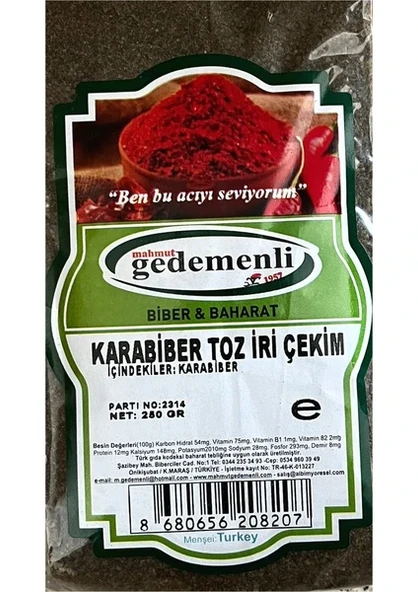 KARABİBER İRİ ÇEKİM 250 GR ürün görseli 1