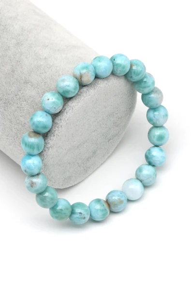 Larimar Doğal Taş Bileklik 8 mm Küre Kesim ürün görseli 1
