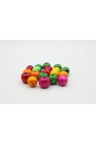 AHŞAP BONCUK   14 MM - Resim 4