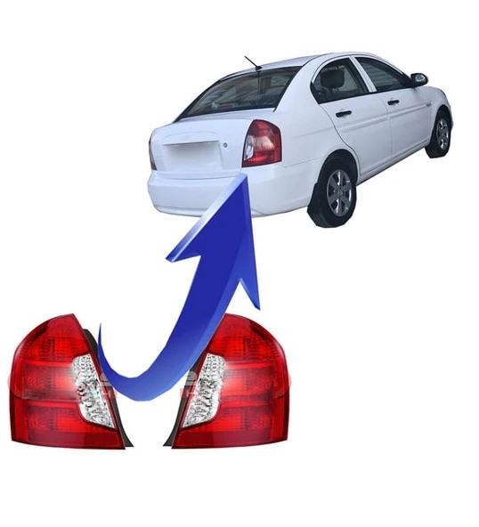 Hyundai Accent Era Arka Stop Lambası Sağ Sol Takım Halinde ürün görseli 1