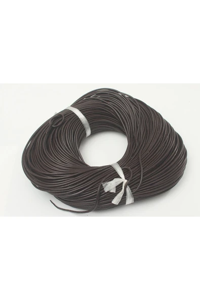 4 MM ÇAPLI YUVARLAK DERİ KORDON  (2 METRE) - Resim 3