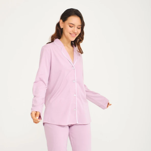 Kadın Gömlek Pantolon Pijama Takımı ürün görseli 1