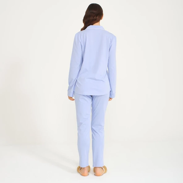Kadın Gömlek Pantolon Pijama Takımı - Resim 3