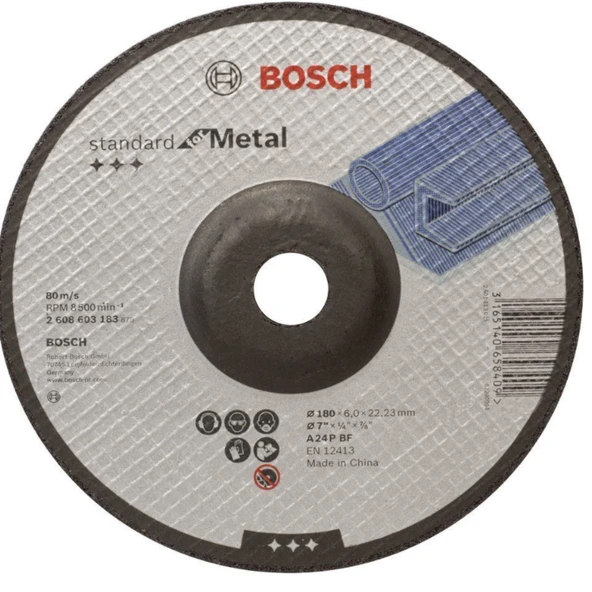 Bosch 180x6 Mm Standart Metal Taşlama Taşı 2608603183 x 5 Adet ürün görseli 1