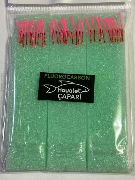 Florocarbon Arnavut Çaparisi 12 No 3lü Paket 0.12/0.24 UV Pembe ürün görseli 1