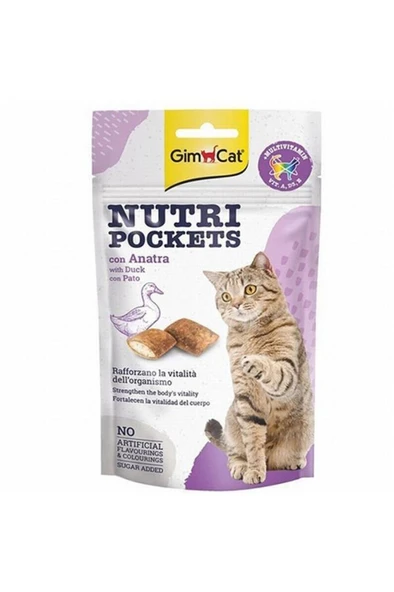 GimCat Nutripockets Ördekli Kedi Ödülü 60Gr ürün görseli 1