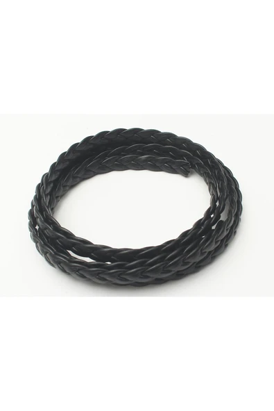 8-12 MM YASSI ÖRGÜLÜ NATUREL (DOĞAL) DERİ KORDON (1 METRE) ürün görseli 1