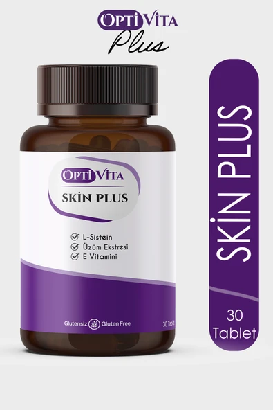 Optivita Skin Plus 30 Tablet Cilt Tırnak Saç Sağlığı Multivitamin Üzüm Çekirdeği, L-Sistein, Biotin, Çinko ürün görseli 1