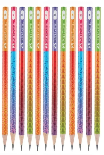 Yuvarlak Kurşun Kalem Smoothıe 12 Adet 1 Paket Faber Kurşun Kalem 2B Siyah Kurşun Kalem Smoothıe ürün görseli 1