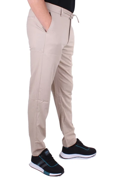 Dagoster DMG23-619712 Bej Normal Bel Düz Paça Jogger Erkek  Pantolon ürün görseli 1
