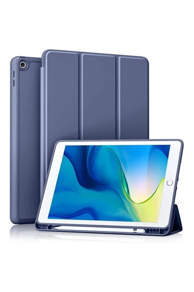 Ipad 10.2 (7.8.9. Nesil Uyumludur) Kalem Yuvalı Standlı Kapaklı Kılıf ürün görseli 1