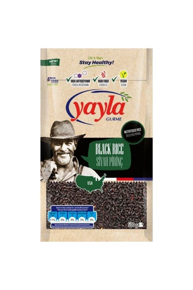 Yayla Siyah Pirinç 500 gr x 8 Adet ürün görseli 1