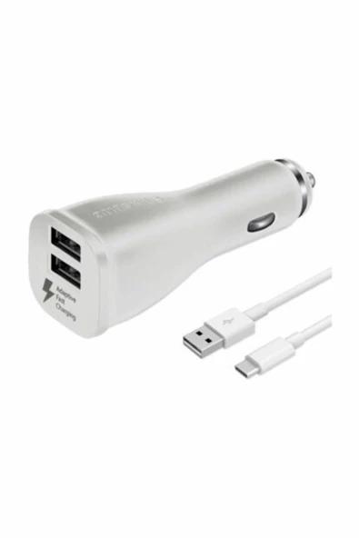 Çift Usb Type C Araç içi Hızlı Şarj Aleti 15W Beyaz EP-LN920CWEGWW ürün görseli 1